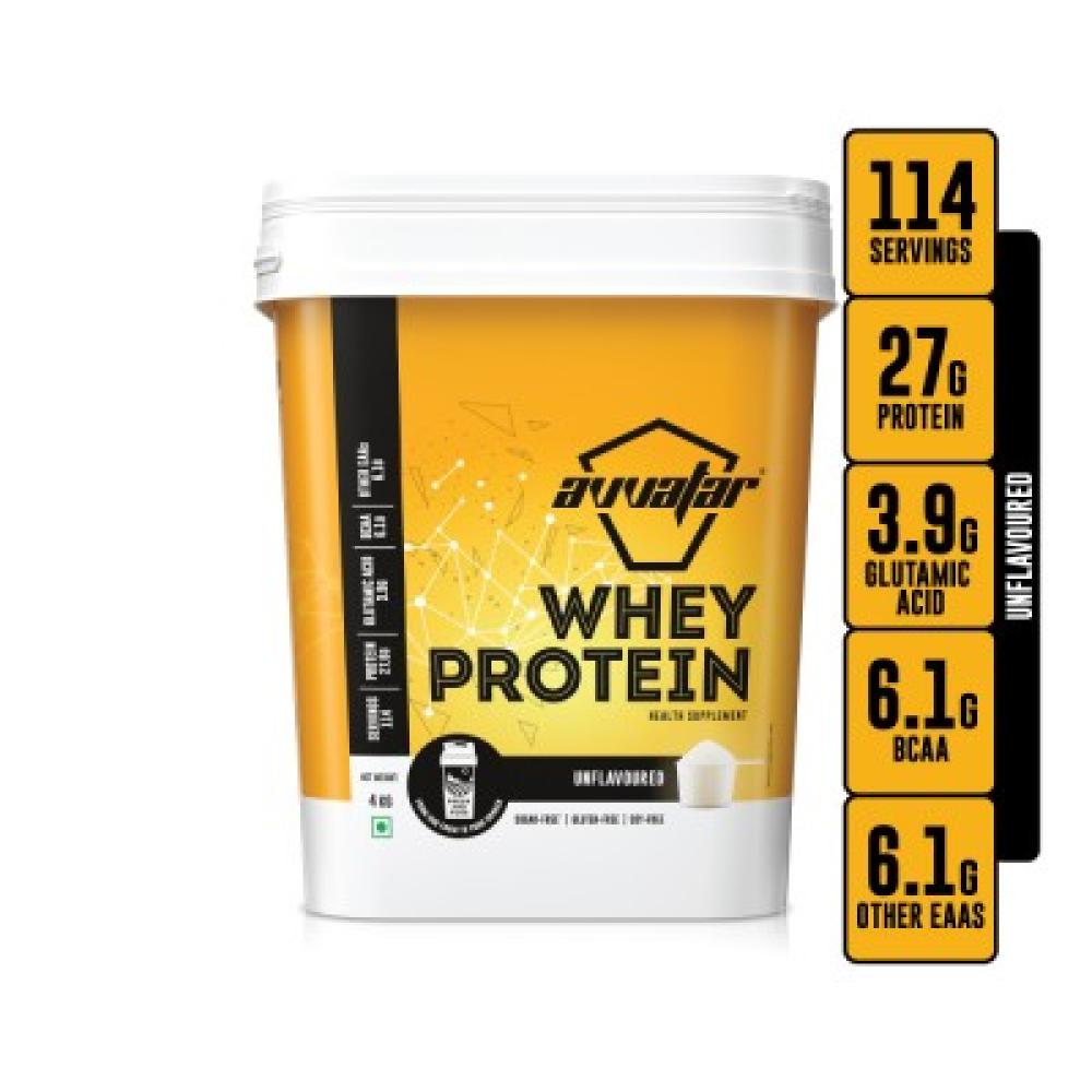 AVVATAR - WHEY PROTEIN | 4KG | UNFLAVOURED | MADE WITH 100% FRESH COW'S MILK